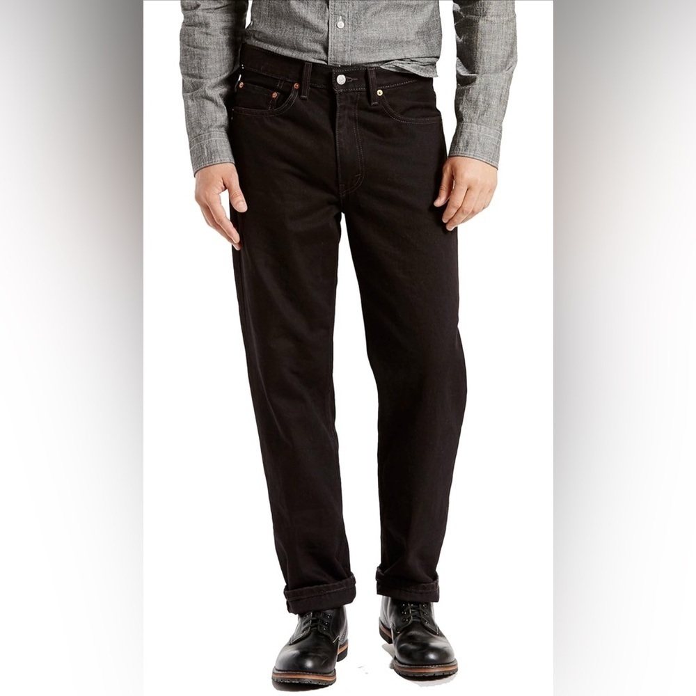 NWT- Levi's Men's 550 Relaxed Fit Jeans - Big & Tall SIZE: 48 X 36 COLOR: Black